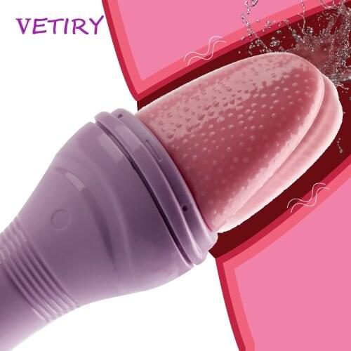 VETIRY Tongue Vibrator Oral Licking Masturbation G-spot Massager Clitoral Stimulator Erotic Accessories Sex Toys For Women