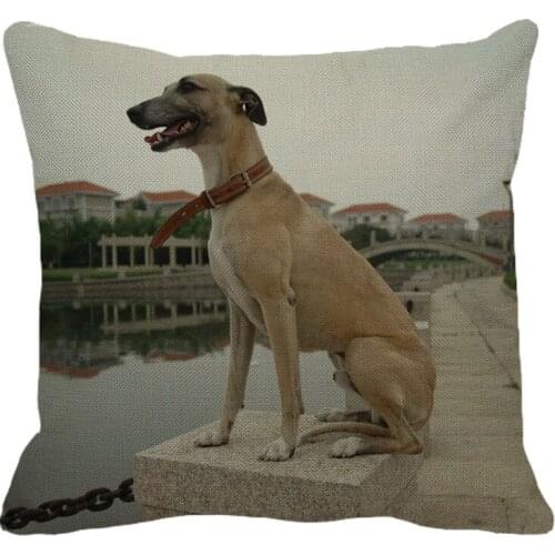 XUNYU 45cmx45m pet Italian greyhound cotton linen comfortable cushion cover home sofa decoration hug pillowcase YH067