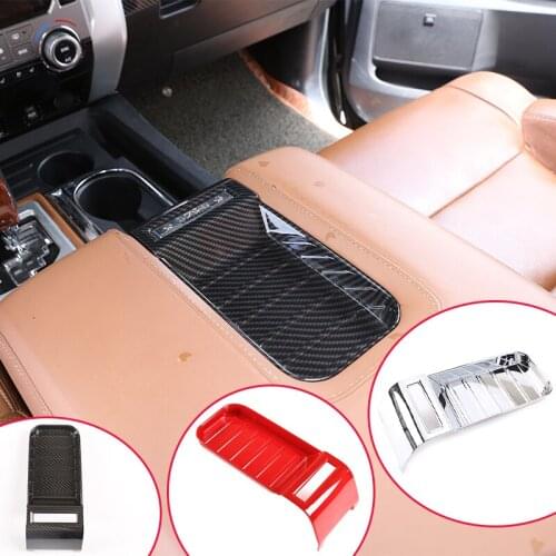 Car Styling 1 Pcs ABS Armrest Box Cover Groove Decorative Frame 3 Style Auto Parts Interior For Toyota Tundra 2014-2021