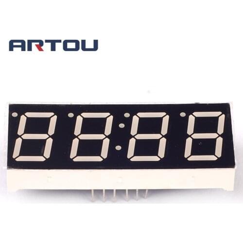 10PCS/LOT Common Anode 4Bit Digital Tube 7 segment 0.56" With the clock display Red LED Display