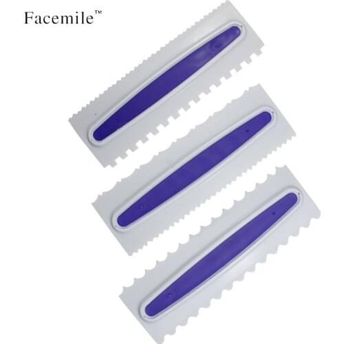 3PCS/SET Pastry Icing Comb Dough Scraper Cutter Baking Pastry Spatulas Fondant Cake Decoration Tools Kitchen Accessories