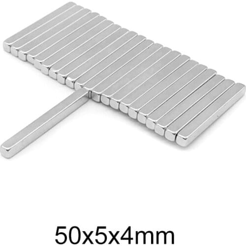 5~50PCS 50x5x4 Strong Neodymium Magnet sheet 50mm x 5mm Magnetizing Permanent Magnet 50x5x4mm strong powerful Magnet 50*5*4 mm