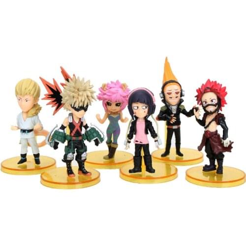 6Pcs/Set My Hero Academia Midoriya Izuku / Bakugou Katsuki / Todoroki Shouto Action Figure Toys Anime Figure Toys