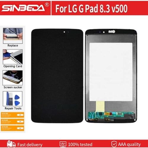 8.3"Original For LG G Pad 8.3 V500 Touch Screen Digitizer V500 Wifi Version Touch Screen Digitizer Panel Glass black white