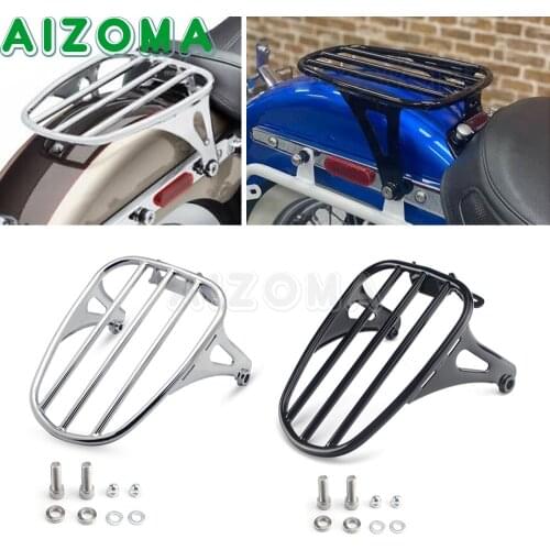 Motorcycle Chrome Black Luggage Carrier Rack Support Holder Cargo Shelf Bracket for Harley 2018-later Softail FLDE FLHC FLHCS