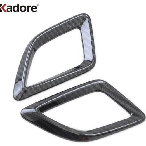 For Honda Accord 2018 2019 2020 Carbon Fiber Car Interior Front Air Vent Outlet Decoration Frame Cover Trim Accessories