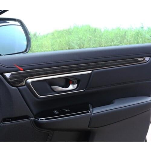 Fit For Honda CRV CR-V 2017 2018 2019 Black titanium Car Door Stripe Decoration Cove Trim 4pcs