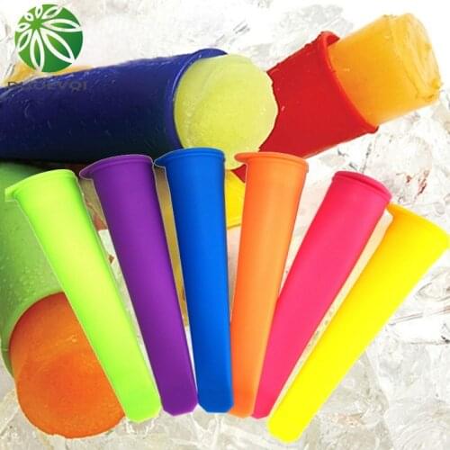 Duolvqi 2 pieces Ice Pop Mold food grade Silicone Popsicle maker Frozen tray DIY Ice Cream Tools Jelly Lolly mold