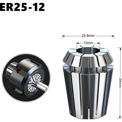 ER25-12mm,1pcs,Freeshipping CNC Machine Milling Cutter Collet,Tungsten Steel Solid carbide End Mill Accessory,Fastening tool