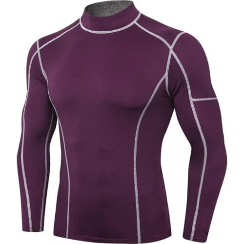 Men Long Sleeves Soccer Rashgard Shirt Quick Dry Running T-Shirts Compression Sport T-Shirt Fitness Gym Training Tight Top Shirt