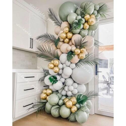 GLOBAL Doubled Apricot Coral Balloons Garland Kit Gender Reveal Wedding Anniversary DIY Baby Shower Birthday Party Decorations