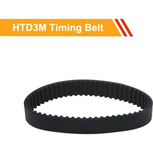 HTD3M Closed loop Rubber Gear Belt Length 171/174/180/198/201/204mm Timing Belt 10/15mm Belt Width Rubber Tooth Belt