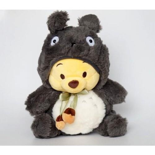 Kawaii Totoro Winnie Plush Toys Soft Chubby Pooh Bear Totoro Winnie Stuffed Plush Toys Winnie the Pooh Dolls Gifts for Kids