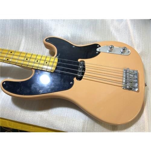 Heritage classic pink 4-string electric bass retro yellow maple xylophone neck can be customized free of shipping