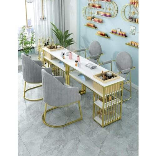 Manicure table and chair set combination single double net celebrity shop multifunctional nail table with drawer double layer