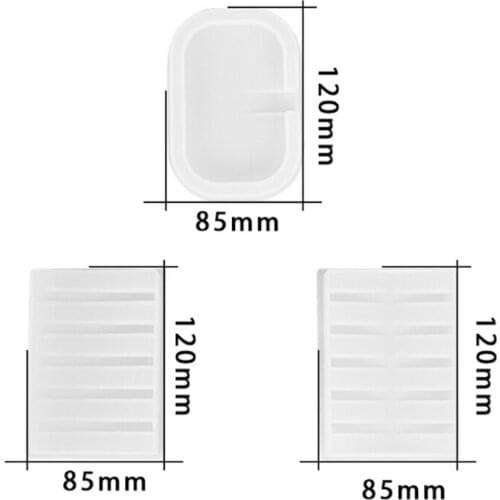 Handmade Soap Box Epoxy Resin Mold Soap Dish Tray Holder Casting Silicone Mould DIY Crafts Home Decorations Making Tools
