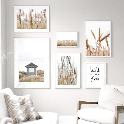 Nature Landscape Canvas Poster Scandinavian Print Nordic Style Grass Wall Art Painting Minimalism Picture Modern Home Decoration