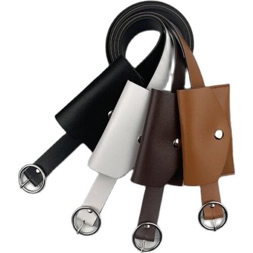 2021 New Belt Ladies Luxury Belt Round Buckle Simple Korean Fashion Faux Leather Bag Women Belt for Dress