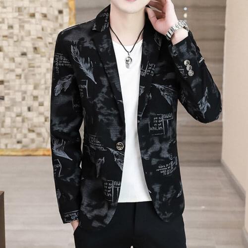 2021 New Style Fit Suit Wedding Printed Coat Ball Wear high quality casual fashion trends