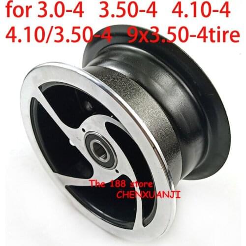 3.00-4 3.50-4 4.10-4 4.10/3.50-4 9x3.50-4'' wheel rim 4 inch alloy 6202 bearing hub fit MiNi Moto,ATV&Go Kart