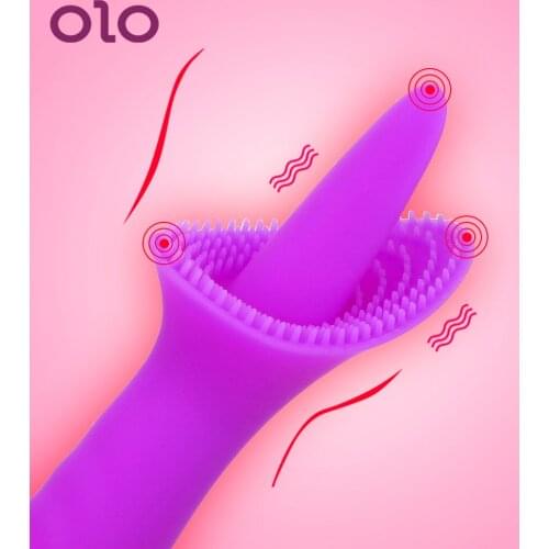 OLO 10 Speed Tongue Vibrator Pussy Clitoris Stimulator Oral Licking Vagina Massage Female Masturbator Sex Toys for Women