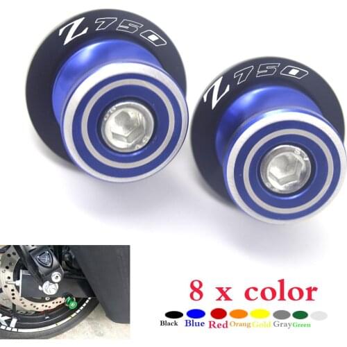 CNC Motorcycle Frame Stands Screws sliders Swingarm Spools Slider For Kawasaki Z750 Z750S Z750R 10M