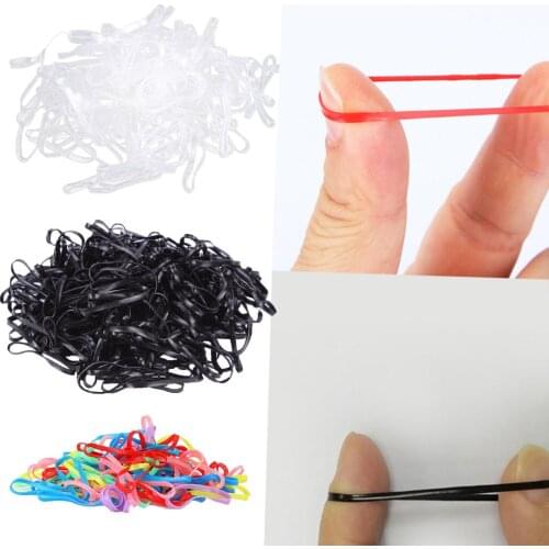 100pcs Fashion Elastic Ponytail Holders Hairband Hair Rubber Rings - Black/White/Multi-color Optional