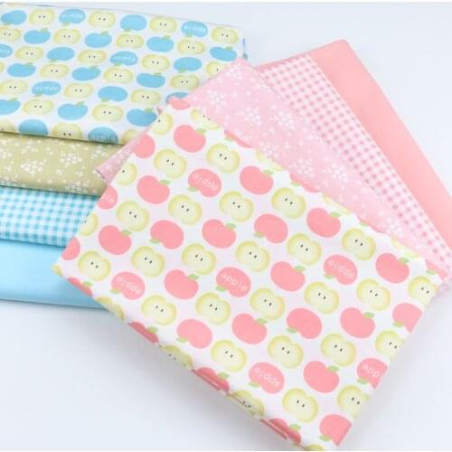 50*160cm Fruit Apple 100% Cotton Twill Fabric For DIY Sewing Quilting Fat Quarters Dress Material For Baby&Child D30
