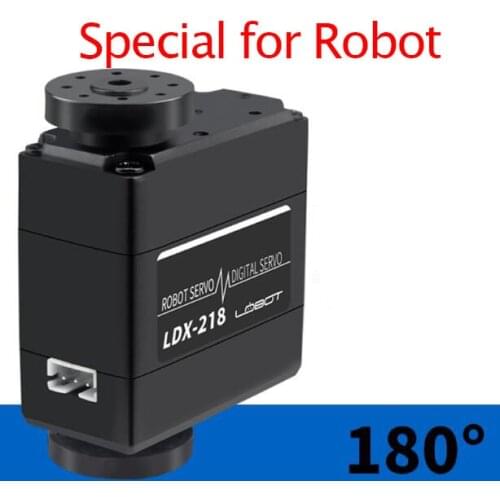 Free Shipping LDX-218 digital Robot servo 15kg/17kg larger torque with metal gears 180 degree dual shaft servo for DIY Robot