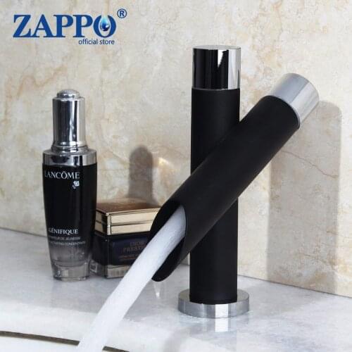 ZAPPO Black Bathroom Basin Sink Faucets Newly Design Mixer Hot and Cold Water Tap 1 Handle Taps torneira cozinha grifo cocina