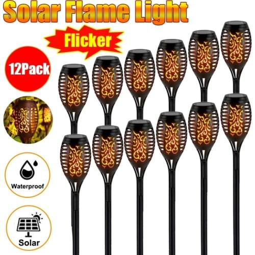 Solar Flickering Light Garden Decoration Outdoor Solar Flame Torch Lamp Solar LED Light Waterproof For Pathway Courtyard Villa