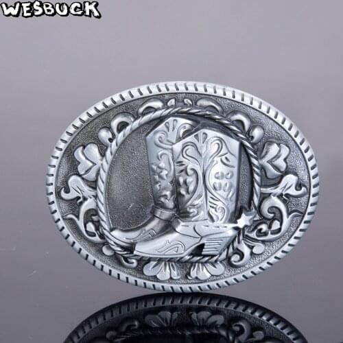 WesBuck Brand Cowboy Boots Metal Belt Buckles for Man Unisex Western Buckles Woman Cowgirl Cool Buckle Hebilla 5 PCS MOQ