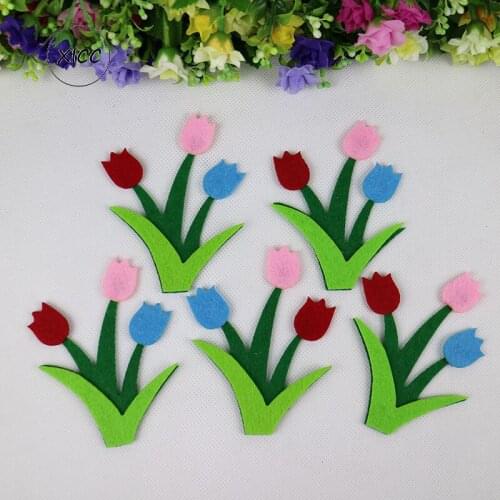 XICC Tulip Wool Felt Pad Fabric Kindergarten Blackboard Decoration Onwoven Decor Scrapbooking School Kid Handwork Craft Vilt DIY