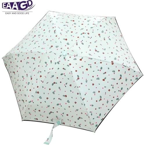 1Pcs Mini Anti-UV Umbrella Windproof Folding Compact Umbrella Portable Lightweight Sun & Rain Umbrellas for Women and Men