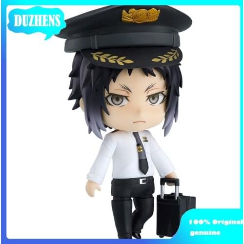 100% Original: Anime Bungo Stray Dogs Ryunosuke Akutagawa pilot Q version figma Action Figure Anime Toys Figure Model Doll Gift