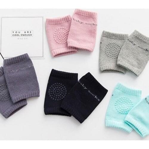 2pcs Of Cotton Baby Knee Pads Childrens Safety Crawling Elbow Pads Toddler Fall Non-slip Leg Covers Girls And Boys