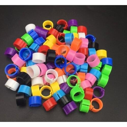 2018 Bayonet 10Color Plastic Pigeon Foot Ring Open Number Identification Ring Inner Diameter 8mm Opening Recognition Ring 100Pc