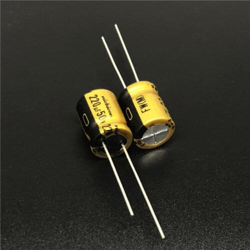 5pcs/20pcs 220uF 50V NICHICON FW Series 10x12.5mm 50V220uF HiFi Audio Capacitor