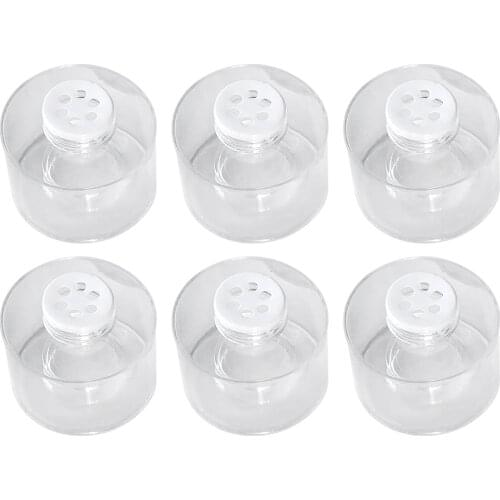 6 Pcs Tower Shape Spice Jar Container Plastic Sealed Cans Transparent Food Canister Kitchen Storage Box Household Organization