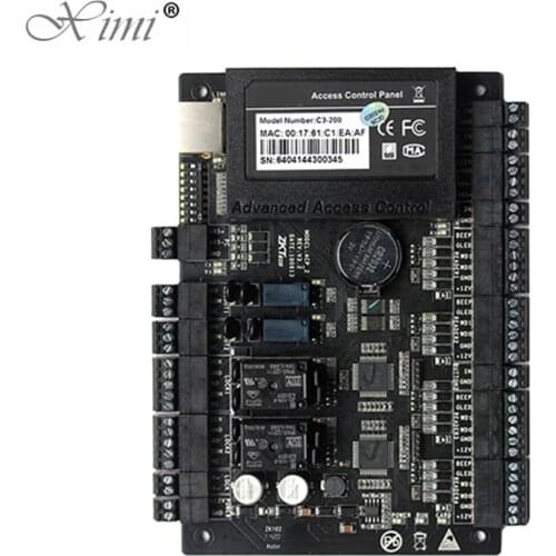 High Security TCP/IP Card Access Control Panel Access Control Main Board With Weigand In For 2 Doors 2 Sides C3-200 Door Control