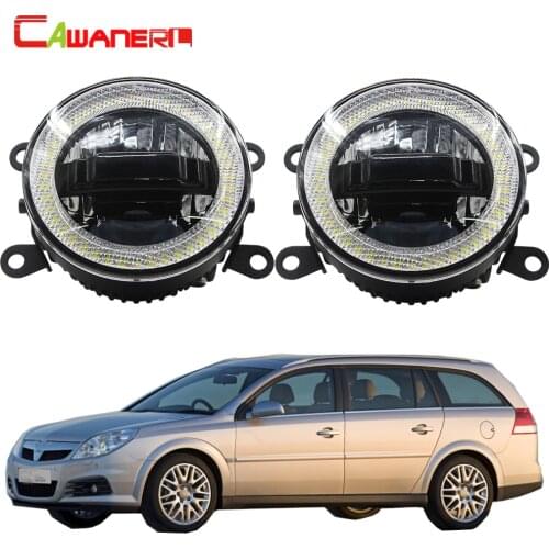Cawanerl For Opel Vectra C 2002 2003 2004 2005 2006 2007 2008 Car LED Lamp Fog Light + DRL Daytime Running Lamp + Angel Eye 12V