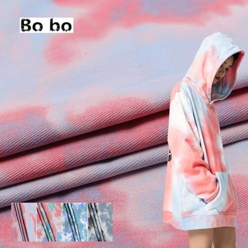 Color tie-dyed twill cotton reinforced fabric