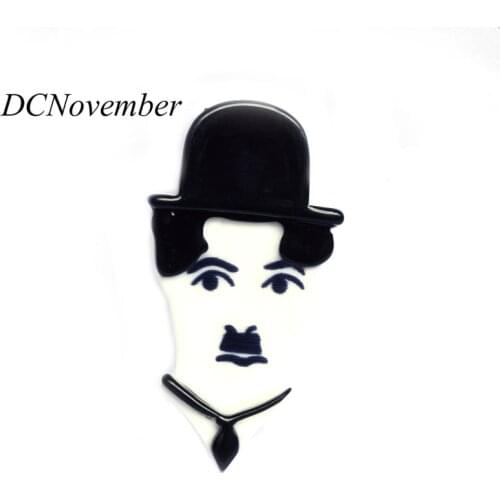DCNovember Chaplin Brooch Acrylic Brooches Environmental Acetate Brooch Pins Accessory