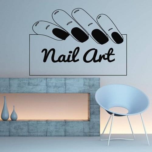 Nail Art Nail Polish Wall Decal Nails Art Decal Nail Salon Wall Sticker Nails Manicure Wall Decor Beauty Salon Decor Mural C980