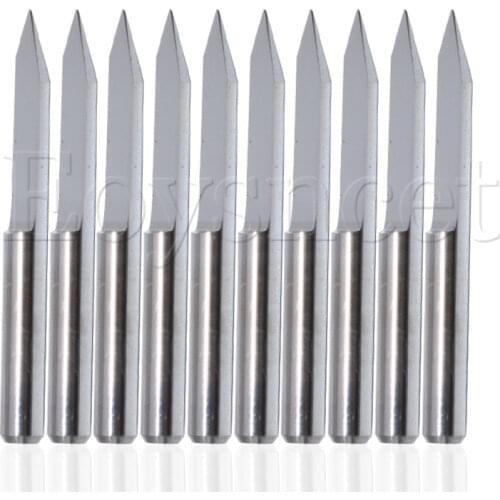 10Pcs 0.1mm 40 Degree CNC Router Engraving Bits for Wood/Fibre Glass/Carbon