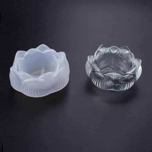 Lotus storage box ashtray flowerpot silicone mold UV resin decoration mold can be used for household goods mold