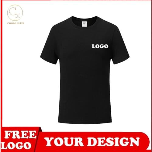 Summer Mens T-shirt Pure Cotton Multicolor Round Neck T-shirt Combed Siro Spin Top High-end Customized Logo Printing Brand Text
