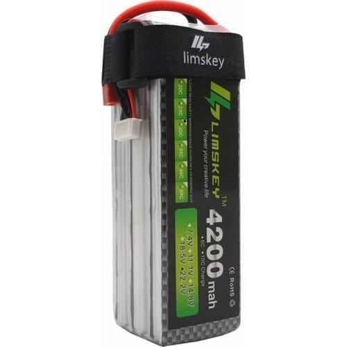 Limskey Power 22.2V 4200MAH Lipo Battery 30C For remote control helicopter and RC Car 6S Lipo 22.2 V 4200 mah T/XT60 Plug