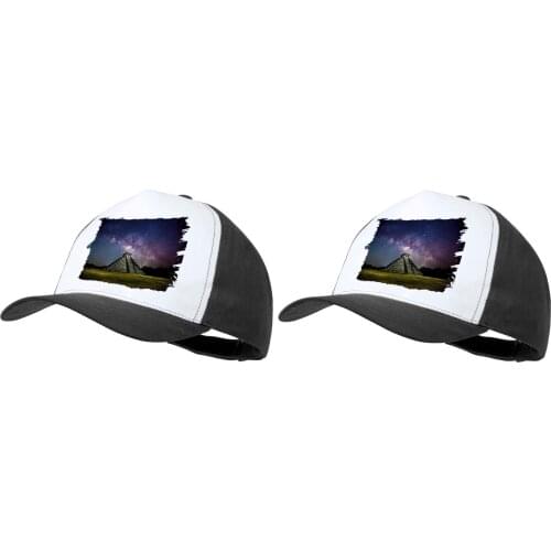 MERCHANDMANIA PACK 2 caps black Temple MAYA Aztec jungle soft polyester sports sport field picnic fishing