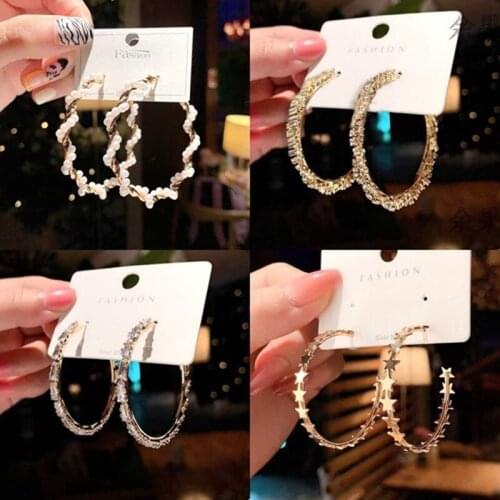 Fashion Vintage Korean Multicolor Zircon Drop Earrings for Women Girls Engagement Charm Rhinestone Earrings Jewelry